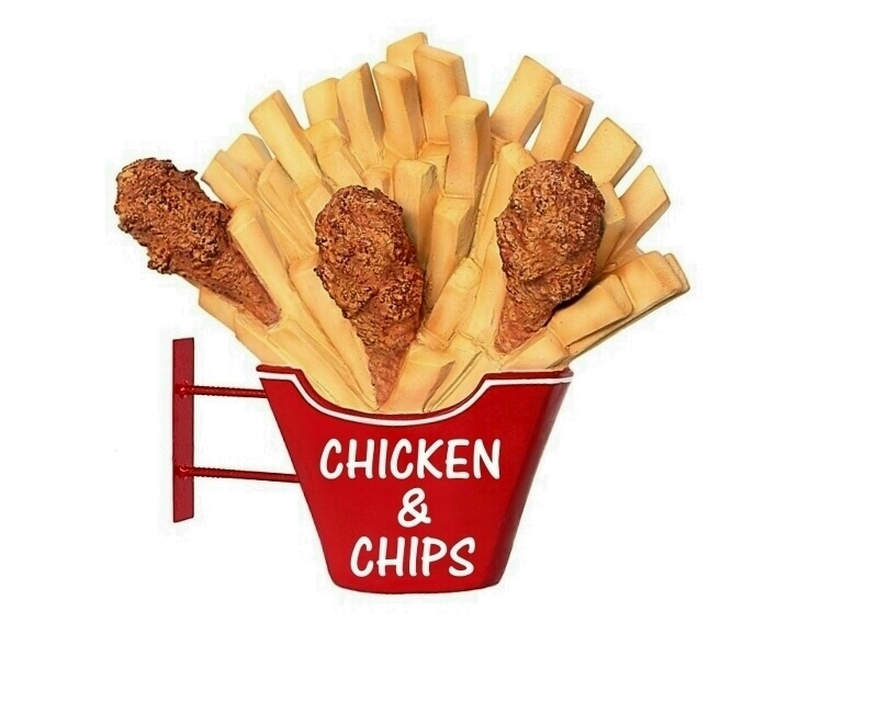 Fried Chicken & Chips Advertising Display Custom Made 